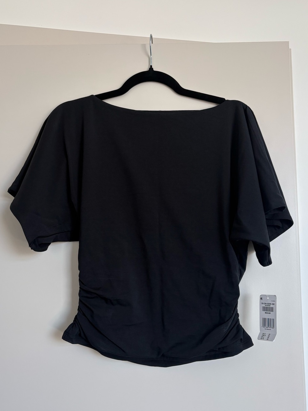 Abercrombie & Fitch Black Flutter Sleeve Slash Top